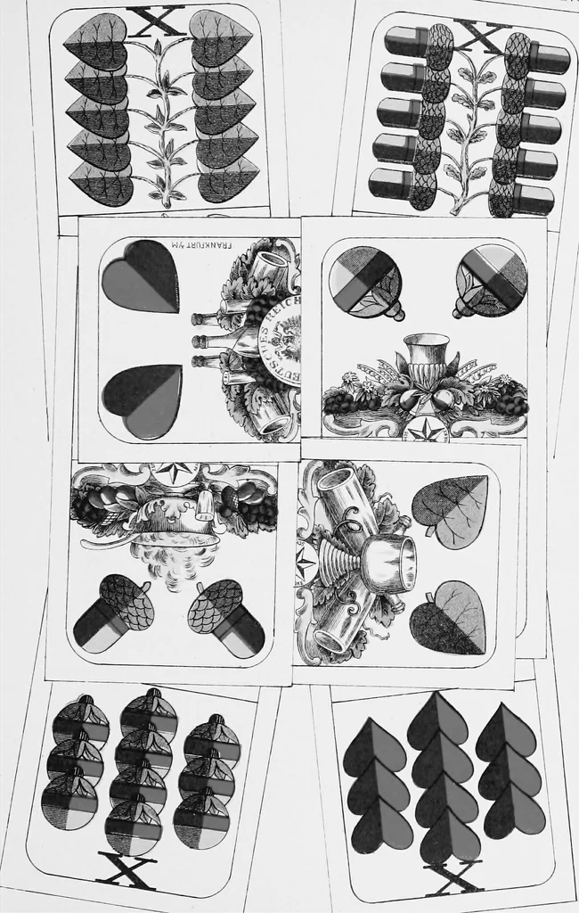 An illustration from The devil's picture-books. A history of playing cards, 1890, leaf 110