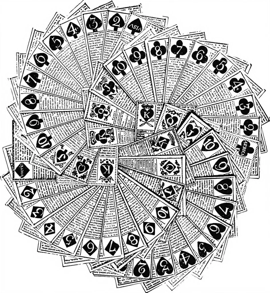 An illustration from The devil's picture-books. A history of playing cards, 1890, leaf 152