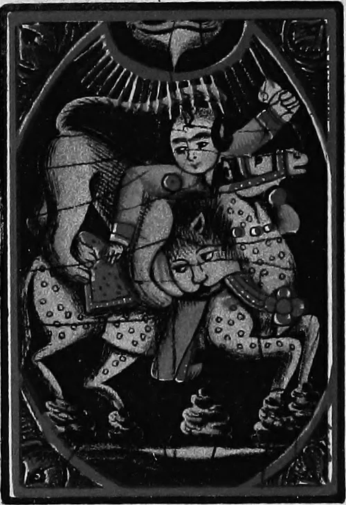 An illustration from The devil's picture-books. A history of playing cards, 1890, leaf 9