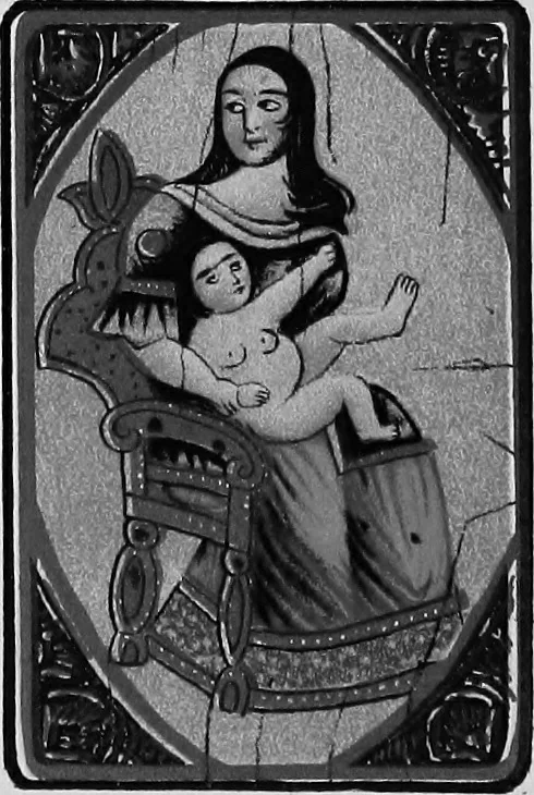 An illustration from The devil's picture-books. A history of playing cards, 1890, leaf 9