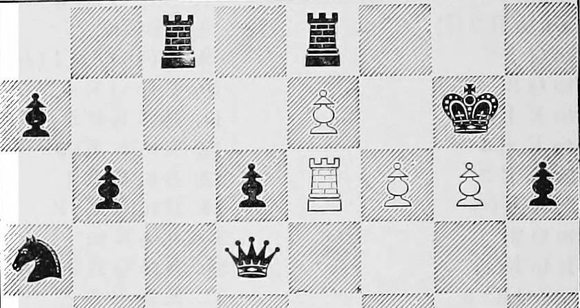 An illustration from The chess-players' manual : containing the laws of the game according to the revised code laid down by the British Chess Association in 1862, 1902, leaf 163