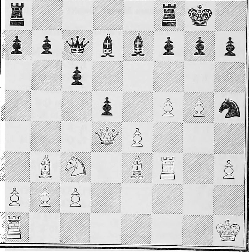An illustration from The chess-players' manual : containing the laws of the game according to the revised code laid down by the British Chess Association in 1862, 1902, leaf 175