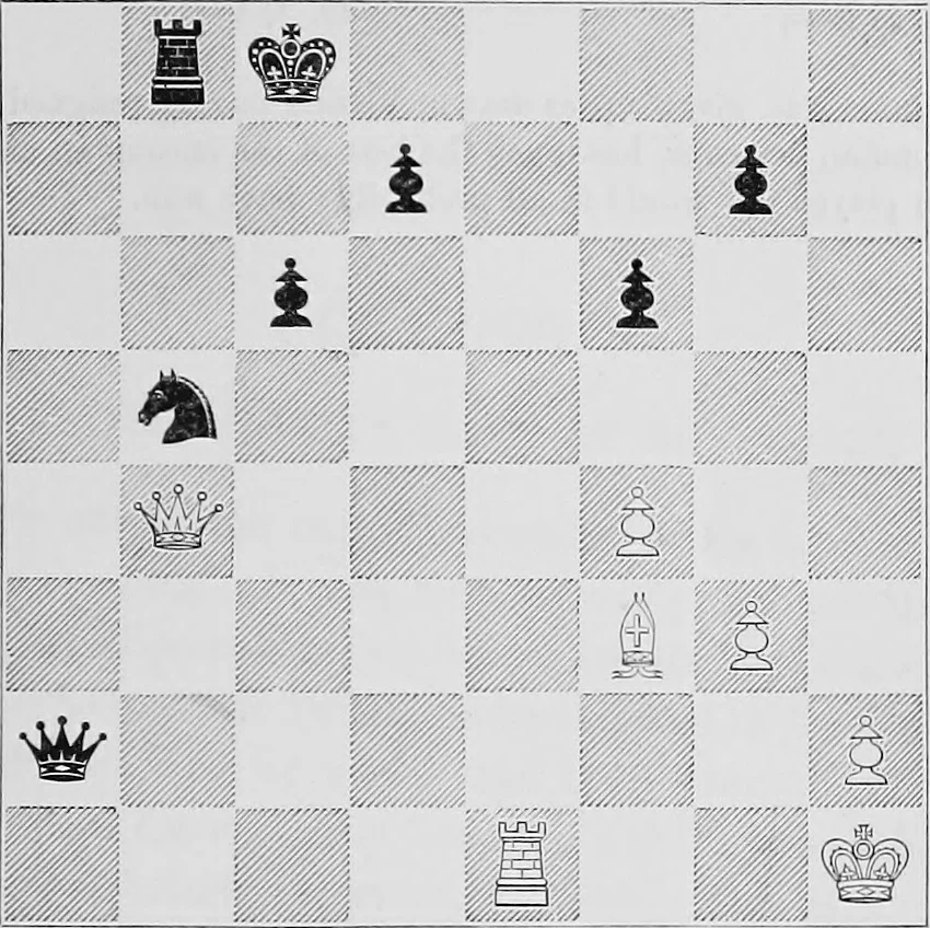 An illustration from The chess-players' manual : containing the laws of the game according to the revised code laid down by the British Chess Association in 1862, 1902, leaf 178