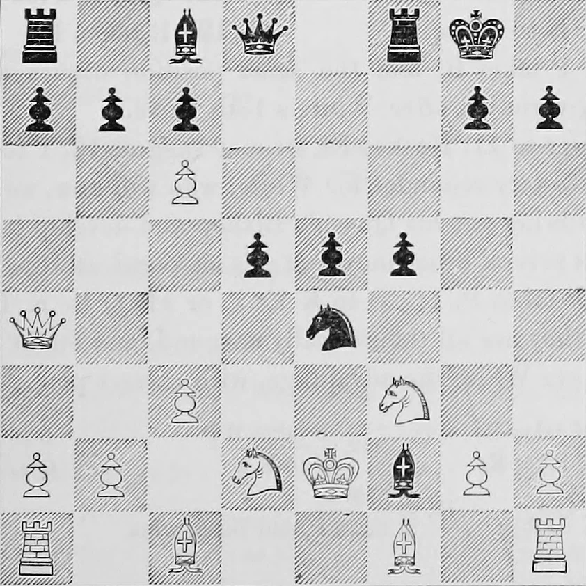 An illustration from The chess-players' manual : containing the laws of the game according to the revised code laid down by the British Chess Association in 1862, 1902, leaf 256