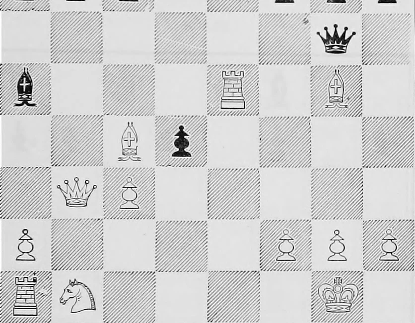 An illustration from The chess-players' manual : containing the laws of the game according to the revised code laid down by the British Chess Association in 1862, 1902, leaf 298