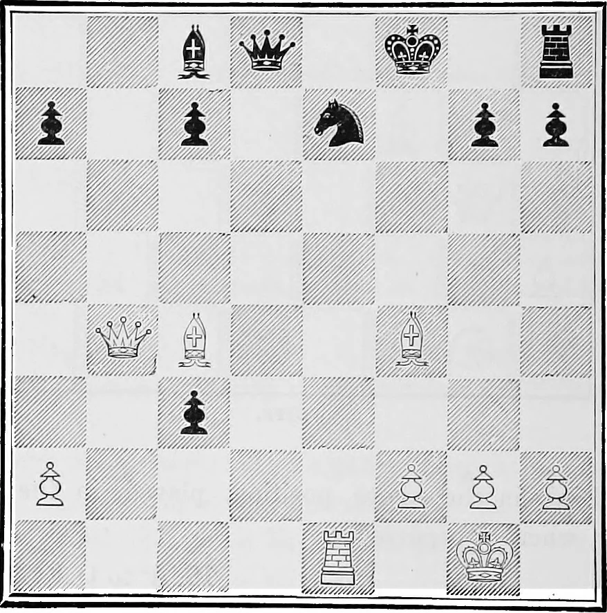 An illustration from The chess-players' manual : containing the laws of the game according to the revised code laid down by the British Chess Association in 1862, 1902, leaf 299