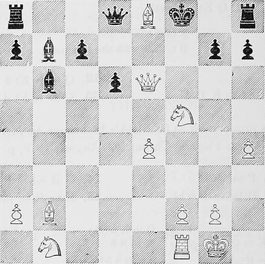 An illustration from The chess-players' manual : containing the laws of the game according to the revised code laid down by the British Chess Association in 1862, 1902, leaf 341