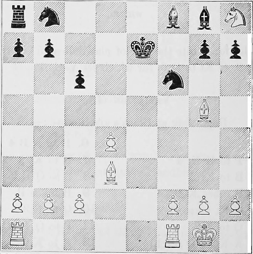 An illustration from The chess-players' manual : containing the laws of the game according to the revised code laid down by the British Chess Association in 1862, 1902, leaf 421