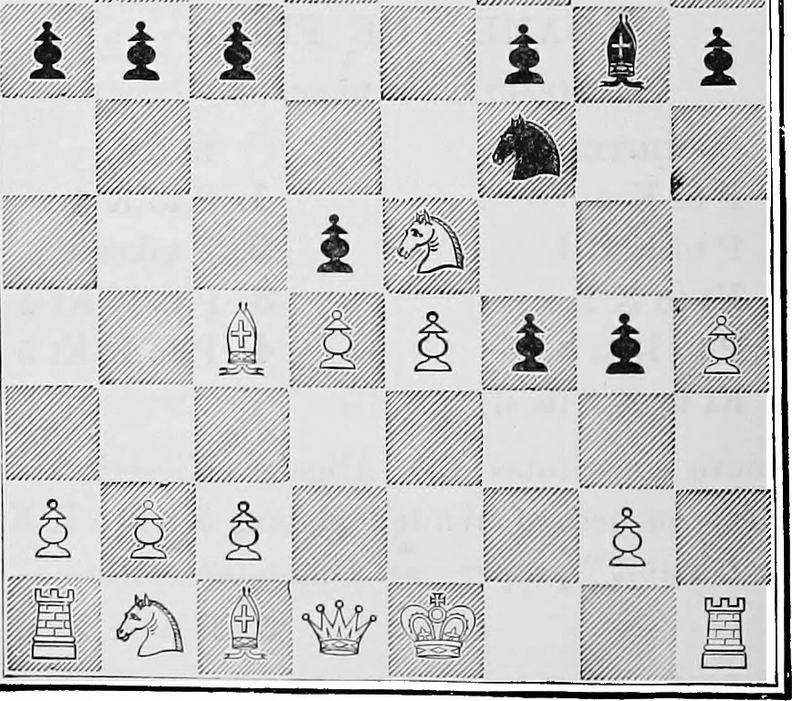An illustration from The chess-players' manual : containing the laws of the game according to the revised code laid down by the British Chess Association in 1862, 1902, leaf 435