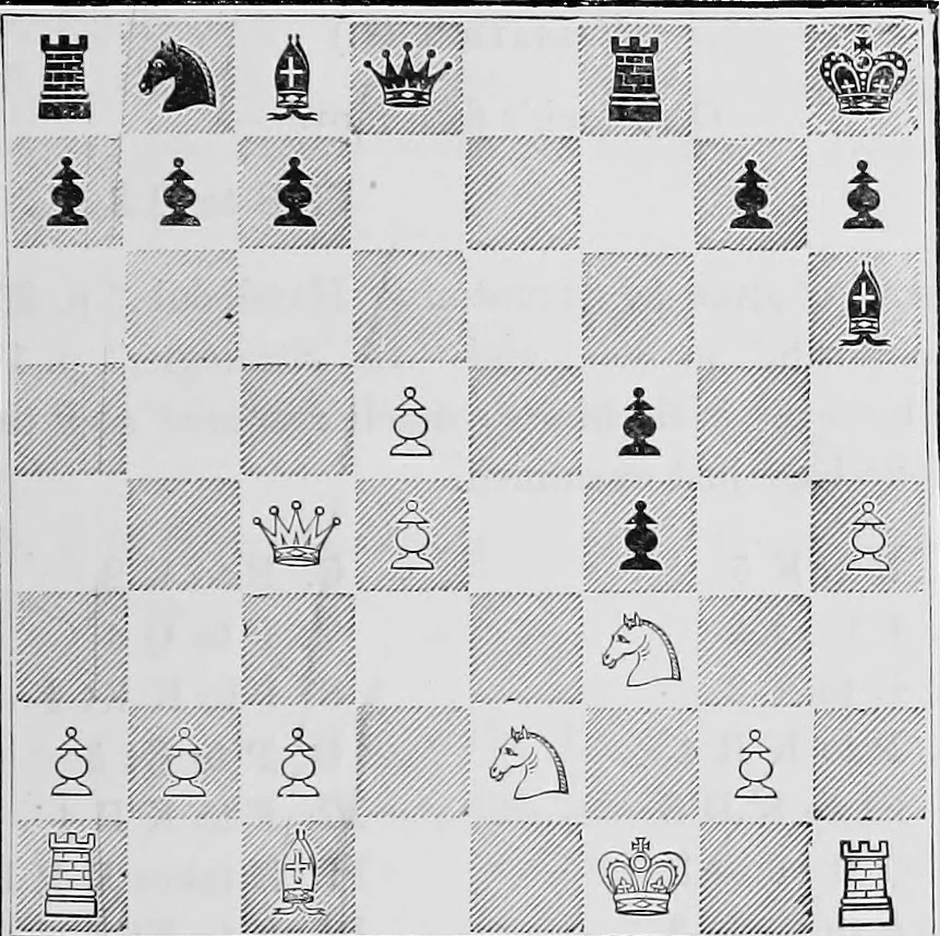 An illustration from The chess-players' manual : containing the laws of the game according to the revised code laid down by the British Chess Association in 1862, 1902, leaf 530