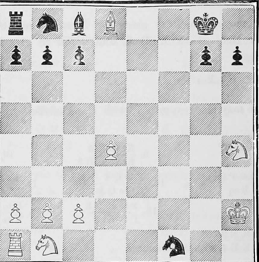 An illustration from The chess-players' manual : containing the laws of the game according to the revised code laid down by the British Chess Association in 1862, 1902, leaf 535