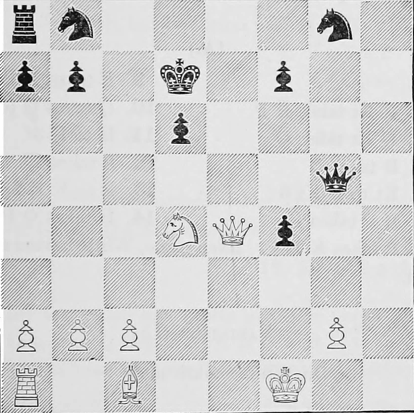 An illustration from The chess-players' manual : containing the laws of the game according to the revised code laid down by the British Chess Association in 1862, 1902, leaf 622