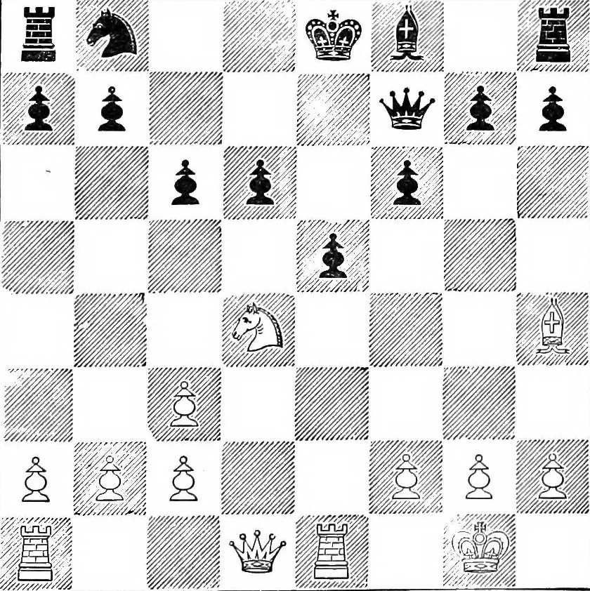 An illustration from The chess-players' manual : containing the laws of the game according to the revised code laid down by the British Chess Association in 1862, 1902, leaf 680