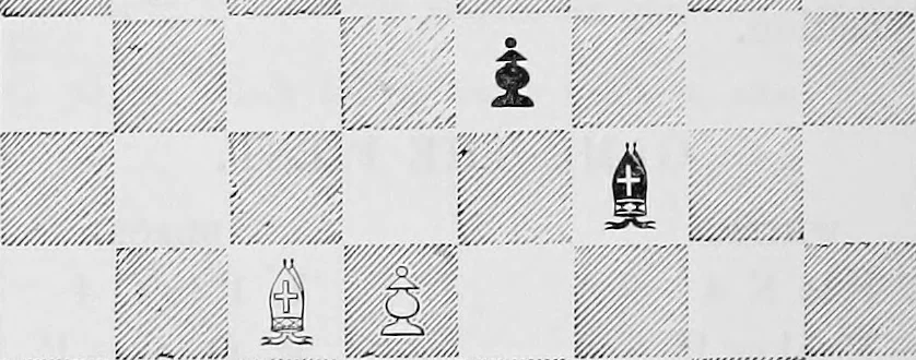 An illustration from The chess-players' manual : containing the laws of the game according to the revised code laid down by the British Chess Association in 1862, 1902, leaf 801