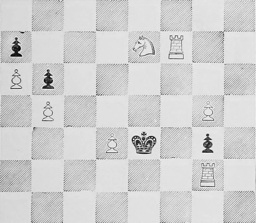 An illustration from The chess-players' manual : containing the laws of the game according to the revised code laid down by the British Chess Association in 1862, 1902, leaf 888
