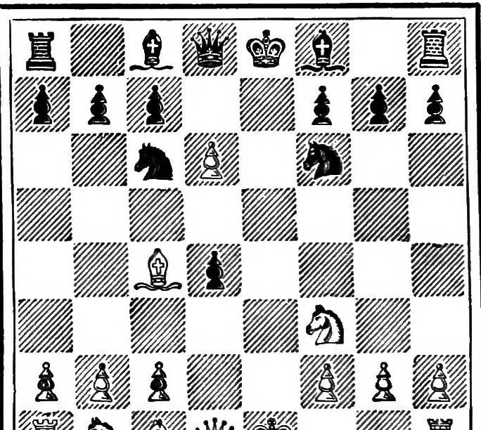 An illustration from The modern chess instructor, 1889, leaf 33