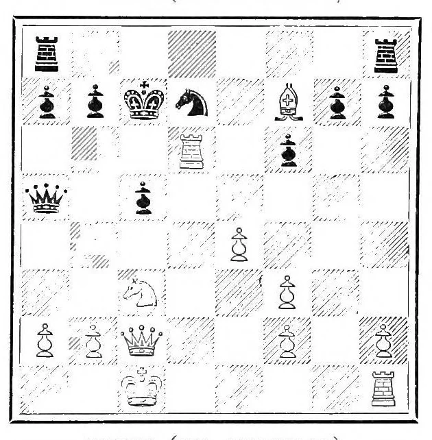 An illustration from Chess openings, 1904, leaf 132