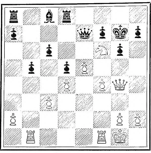 An illustration from Chess openings, 1904, leaf 187