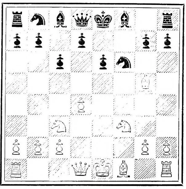 An illustration from Chess openings, 1904, leaf 42