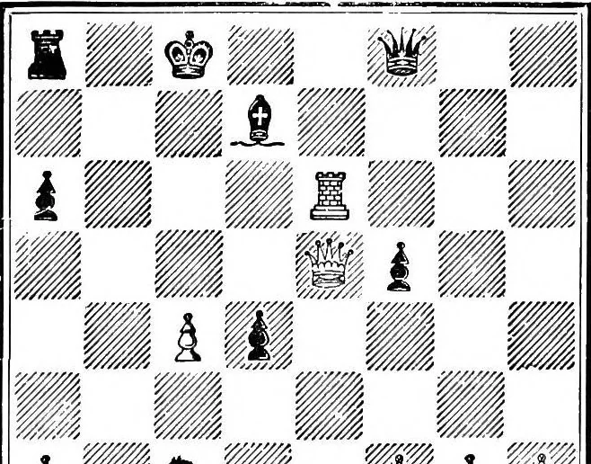 An illustration from A memorial to William Steinitz; containing a selection of his games chronologically arranged with an analysis of play, 1901, leaf 27