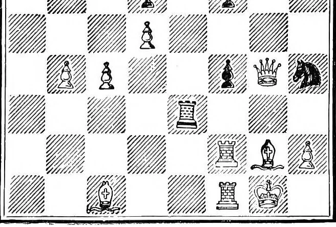 An illustration from A memorial to William Steinitz; containing a selection of his games chronologically arranged with an analysis of play, 1901, leaf 47