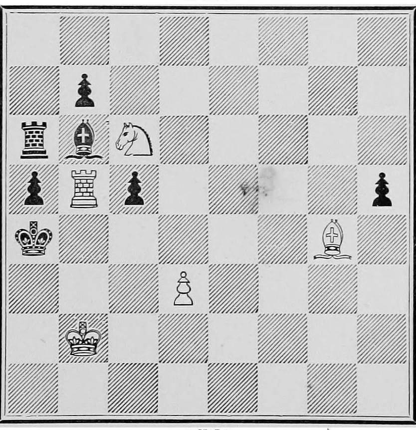 An illustration from Chess gems: Some of the finest examples of chess strategy, by ancient and modern masters, 1878, leaf 272