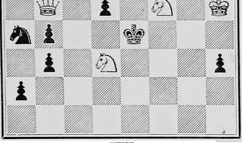 An illustration from Chess gems: Some of the finest examples of chess strategy, by ancient and modern masters, 1878, leaf 298