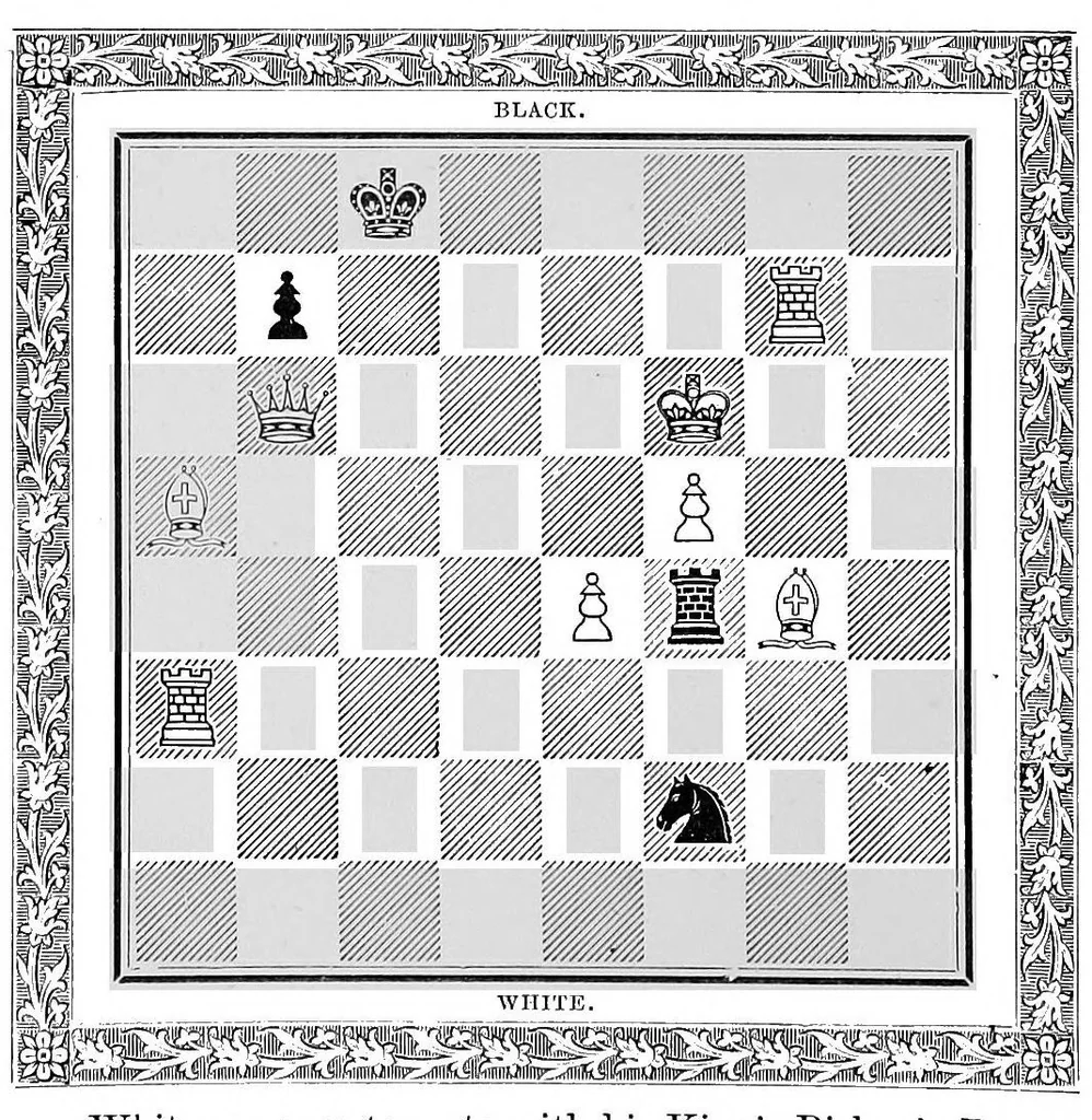An illustration from Chess gems: Some of the finest examples of chess strategy, by ancient and modern masters, 1878, leaf 5