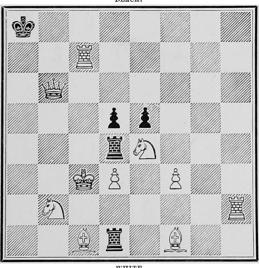 An illustration from Chess gems: Some of the finest examples of chess strategy, by ancient and modern masters, 1878, leaf 62