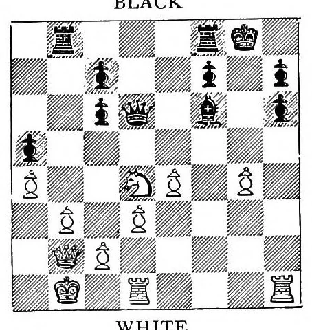 An illustration from The Hastings chess tournament 1895. Containing the authorised account of the 230 games played Aug.-Sept. 1895, 1896, leaf 167