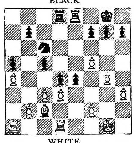 An illustration from The Hastings chess tournament 1895. Containing the authorised account of the 230 games played Aug.-Sept. 1895, 1896, leaf 296