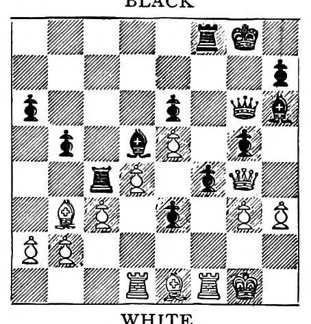 An illustration from The Hastings chess tournament 1895. Containing the authorised account of the 230 games played Aug.-Sept. 1895, 1896, leaf 344