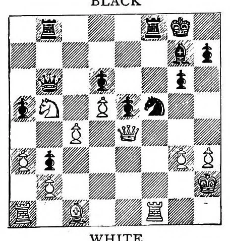 An illustration from The Hastings chess tournament 1895. Containing the authorised account of the 230 games played Aug.-Sept. 1895, 1896, leaf 400