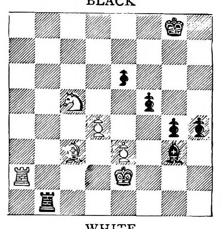 An illustration from The Hastings chess tournament 1895. Containing the authorised account of the 230 games played Aug.-Sept. 1895, 1896, leaf 78