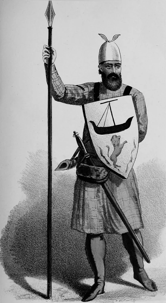 An illustration from Select historical costumes, 1868, leaf 148