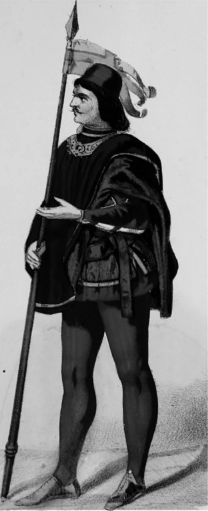 An illustration from Select historical costumes, 1868, leaf 156
