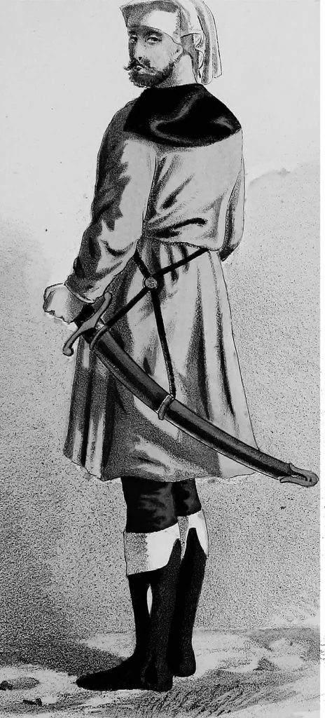 An illustration from Select historical costumes, 1868, leaf 180