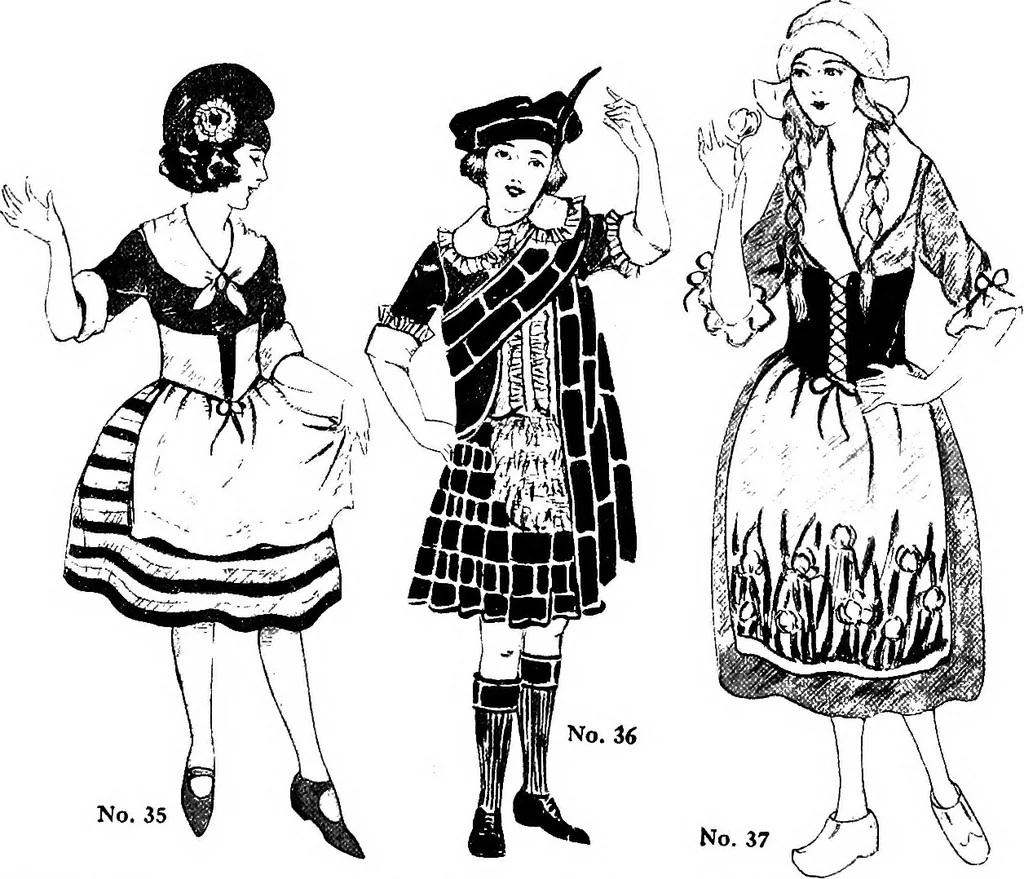An illustration from How to make paper costumes, 1922, leaf 21