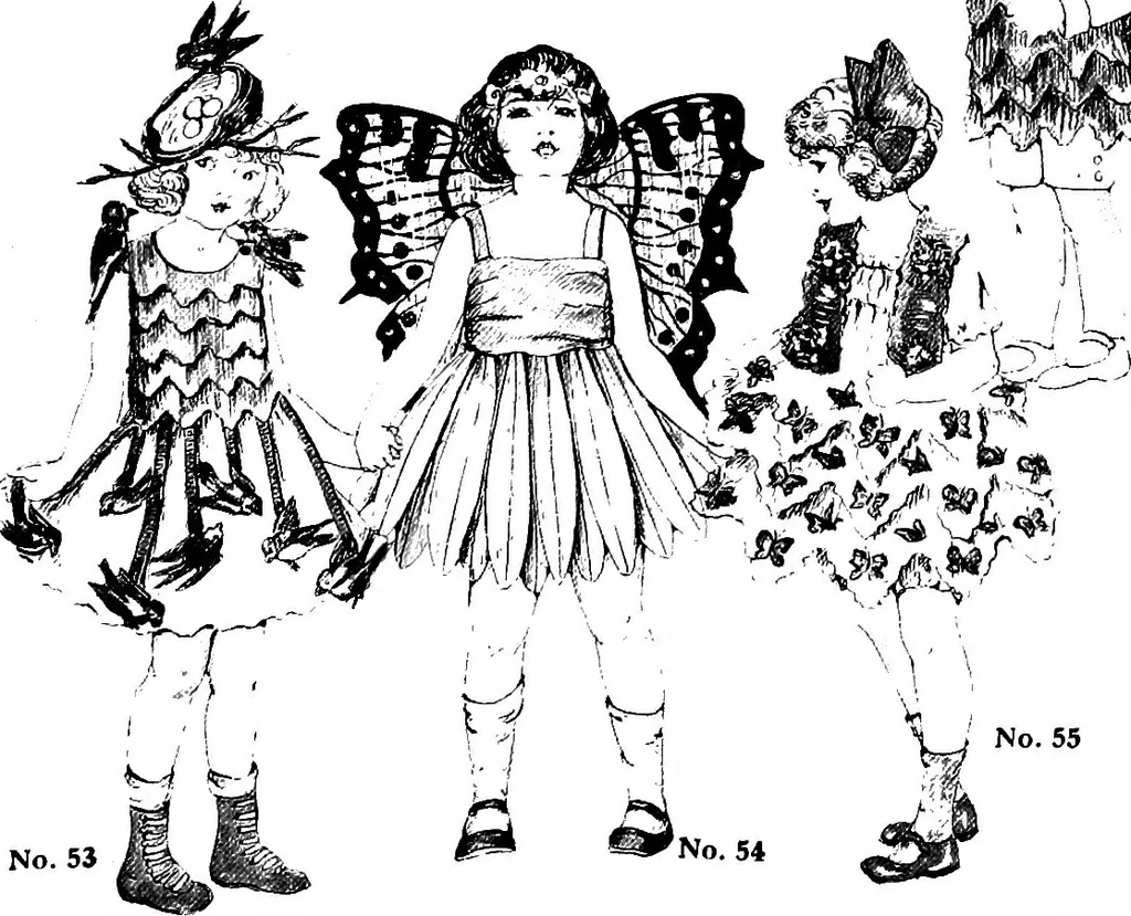 An illustration from How to make paper costumes, 1922, leaf 28