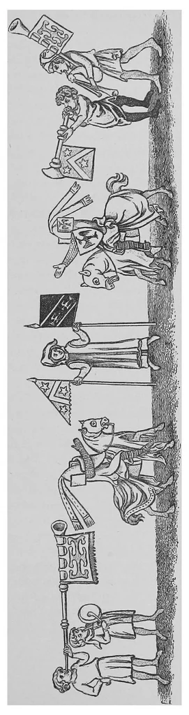 An illustration from The sports and pastimes of the people of England from the earliest period, including the rural and domestic recreations, May games, mummeries, pageants, processions and pompous spectacles, 1903, leaf 216