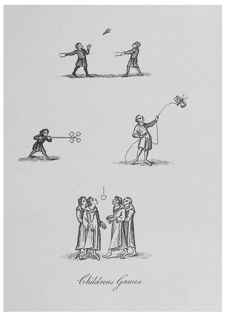 An illustration from The sports and pastimes of the people of England from the earliest period, including the rural and domestic recreations, May games, mummeries, pageants, processions and pompous spectacles, 1903, leaf 444
