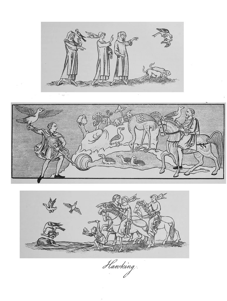 An illustration from The sports and pastimes of the people of England from the earliest period, including the rural and domestic recreations, May games, mummeries, pageants, processions and pompous spectacles, 1903, leaf 96
