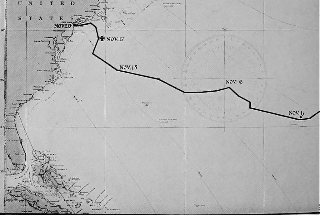 An illustration from The track of the "typhoon", 1921, leaf 73