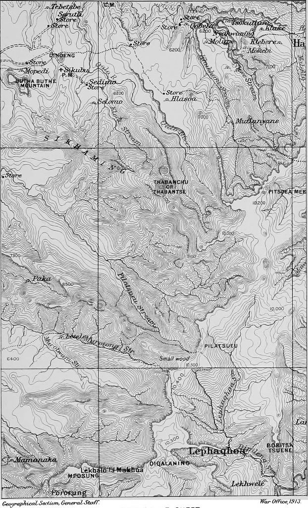 An illustration from Maps and survey, 1913, leaf 72