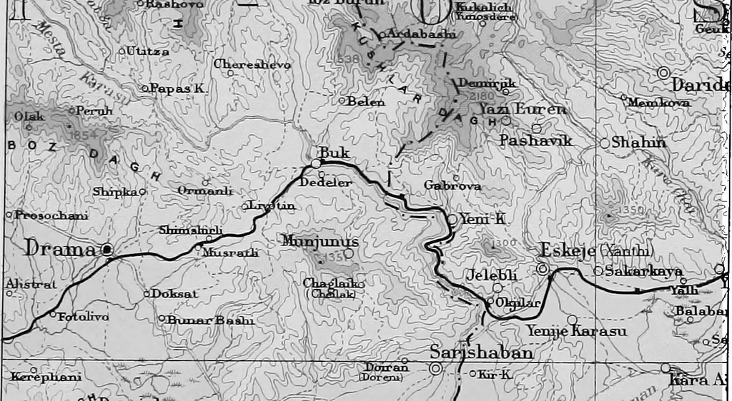 An illustration from Maps and survey, 1913, leaf 88