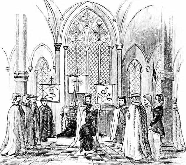 An illustration from A concise history of freemasonry, 1904, leaf 159