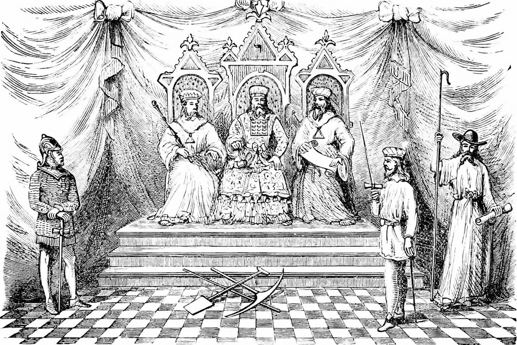 An illustration from A concise history of freemasonry, 1904, leaf 301