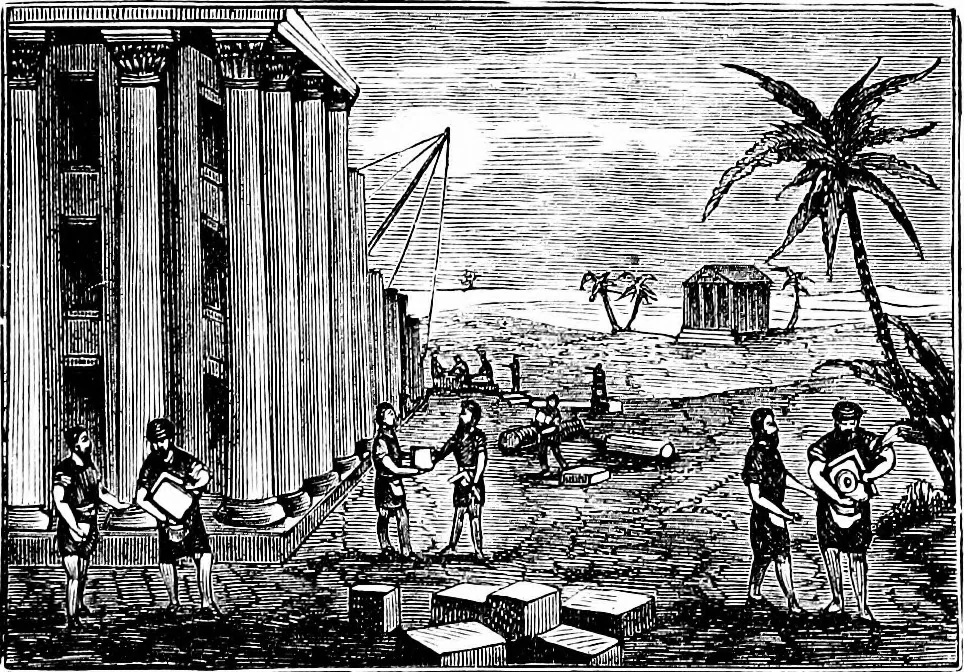 An illustration from A concise history of freemasonry, 1904, leaf 306