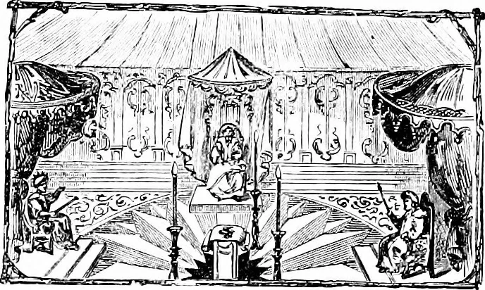 An illustration from A concise history of freemasonry, 1904, leaf 455