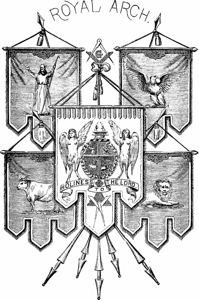 An illustration from A concise history of freemasonry, 1904, leaf 458
